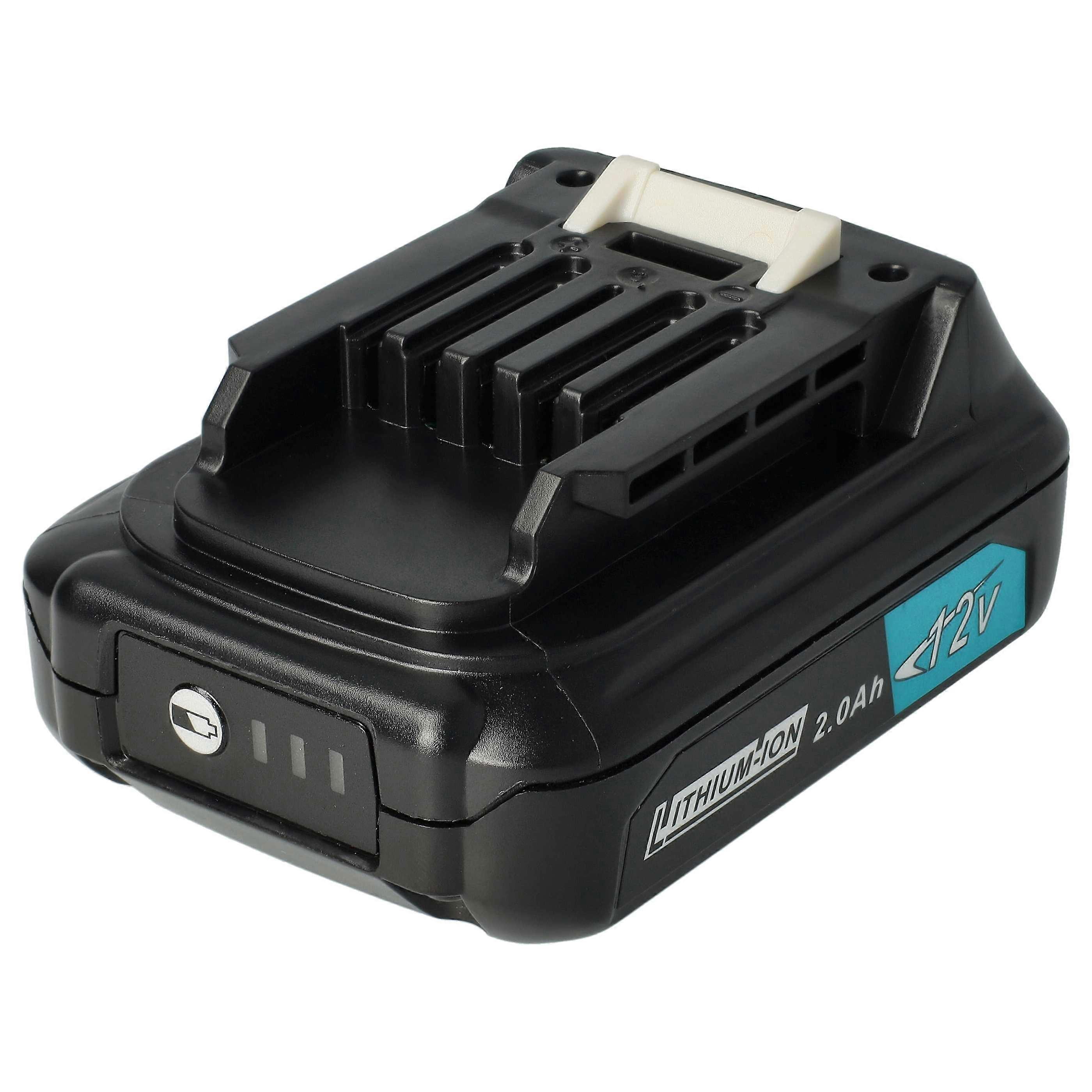vhbw Akku kompatibel mit Makita DF332DSME/Z, DF332DSAJ, DF332DSME, DF332DWAX2, DF332DSMJ, DF332DSAE, DF332DS Werkzeug (2000 mAh, Li-Ion, 12 V)