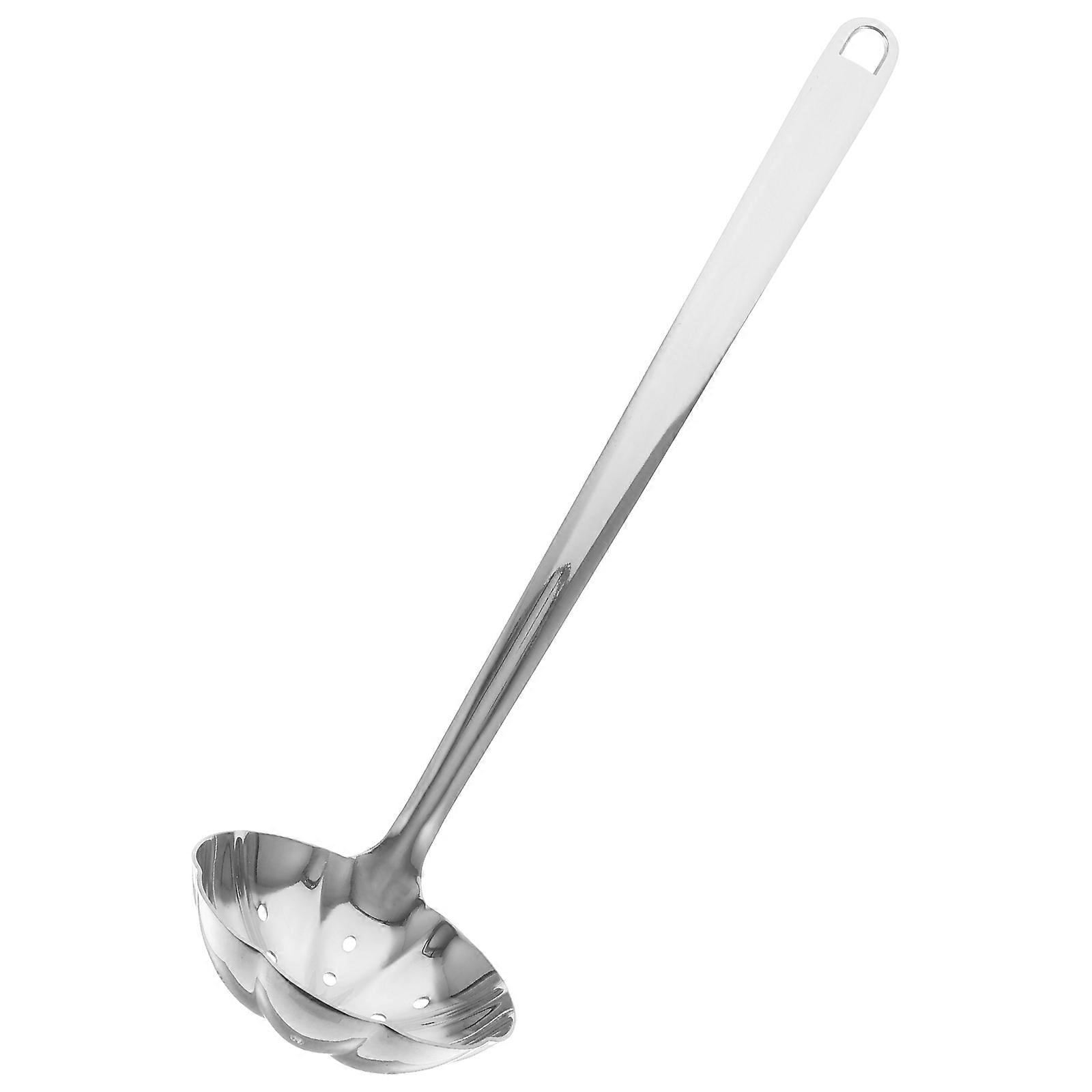 Multi-use Soup Spoon Oil Filter Skimmer Spoon Convenient Spoon Hanging Design Soup Spoon
