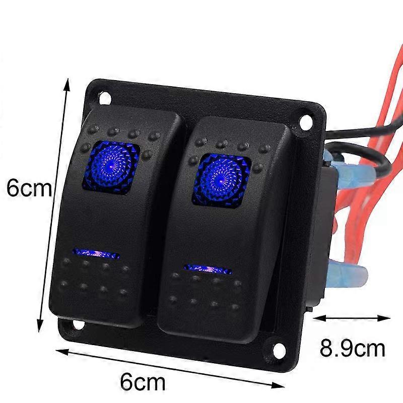 Car Rv Yacht Marine On/off Control Switch Panel Dual Usb Voltmeter Cigarette Lighter 12v-24v Waterproof Led Switch Control Panel