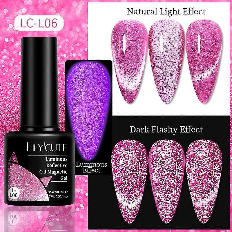 7ML 9D Cat Magnetic Gel Polish Set Semi Permanent Soak Off UV LED Glitter Nails Magnet Stick Black Gel NeededLC-L06