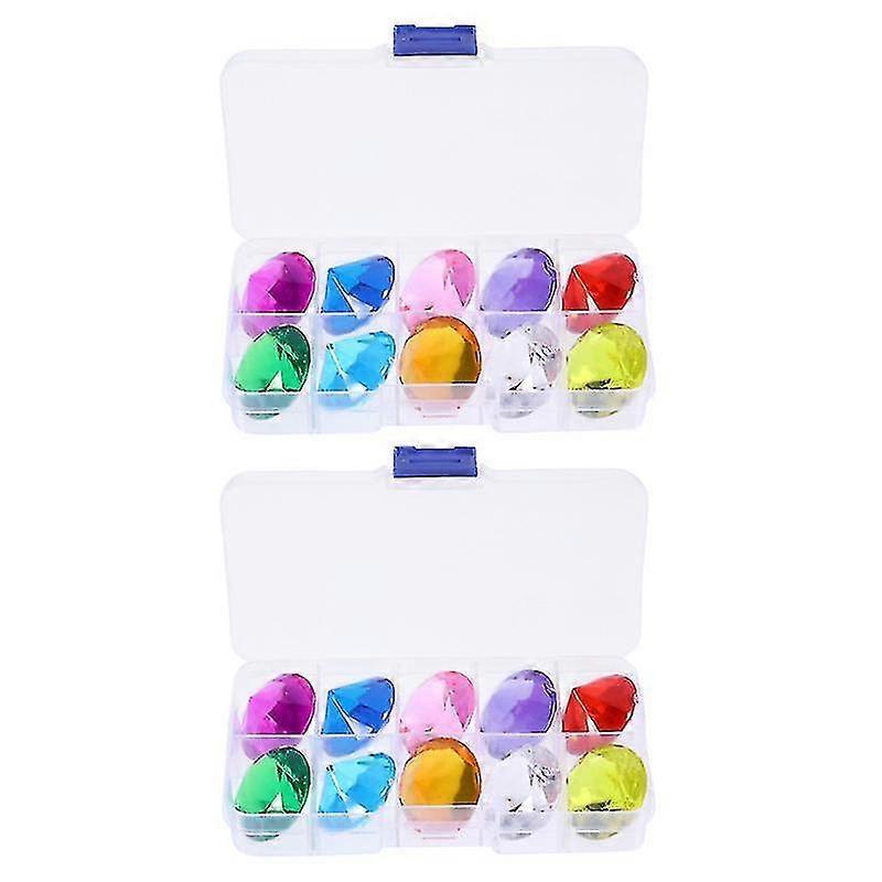 2 Boxes Colorful Big Diamond Toy Beautiful Big Diamond Toy Funny Big Diamond Toy