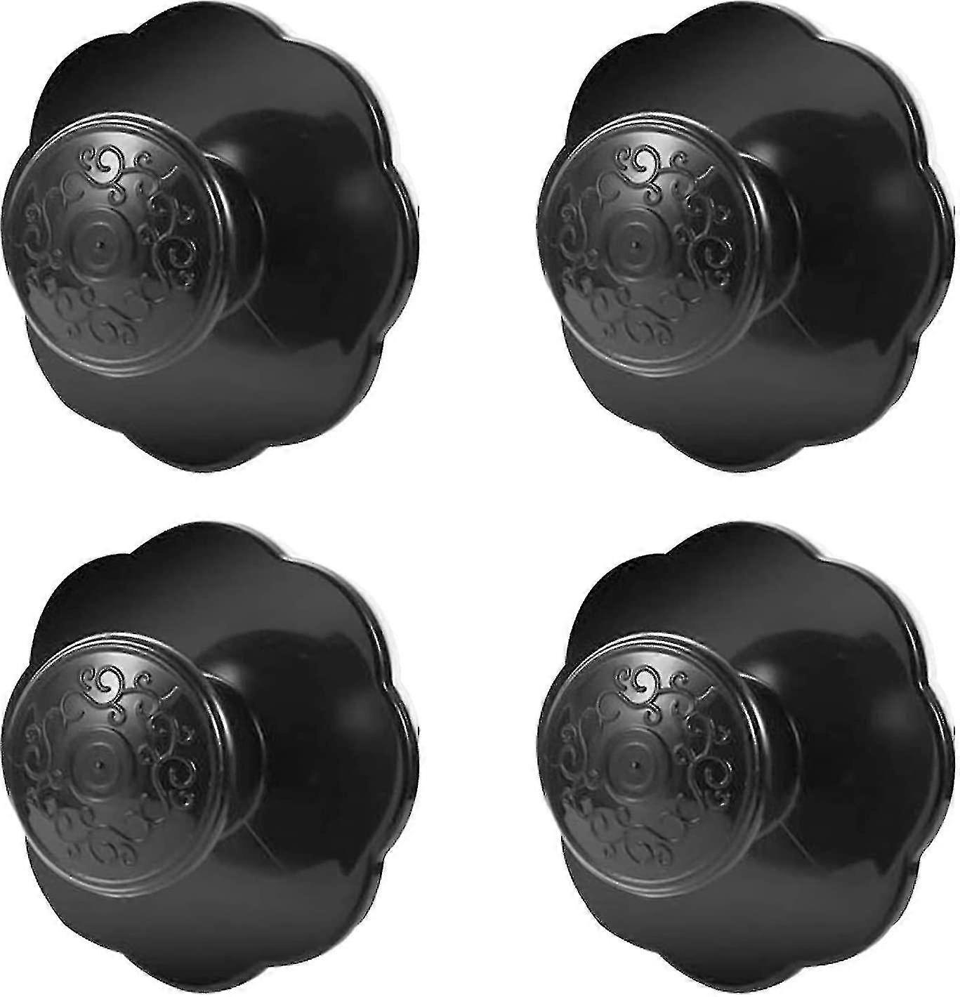 4 Pcs Self Adhesive Flower Shape Drawer Pull Handles Cabinet Drawer Cupboard Pulls No Dril
