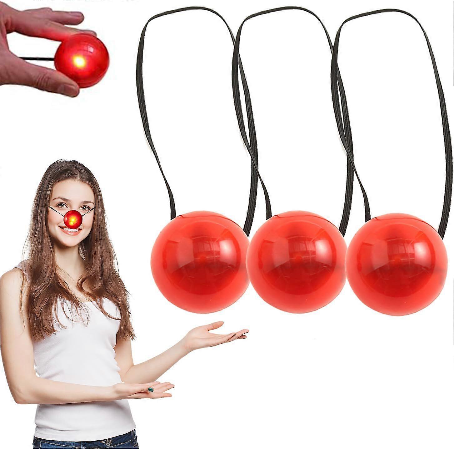 Red Nose, Light Up Red Clown Nose, Light up Red Nose, LED Glowing Red Nose, Costumes & Cosplay Props For Red Nose Day 2024