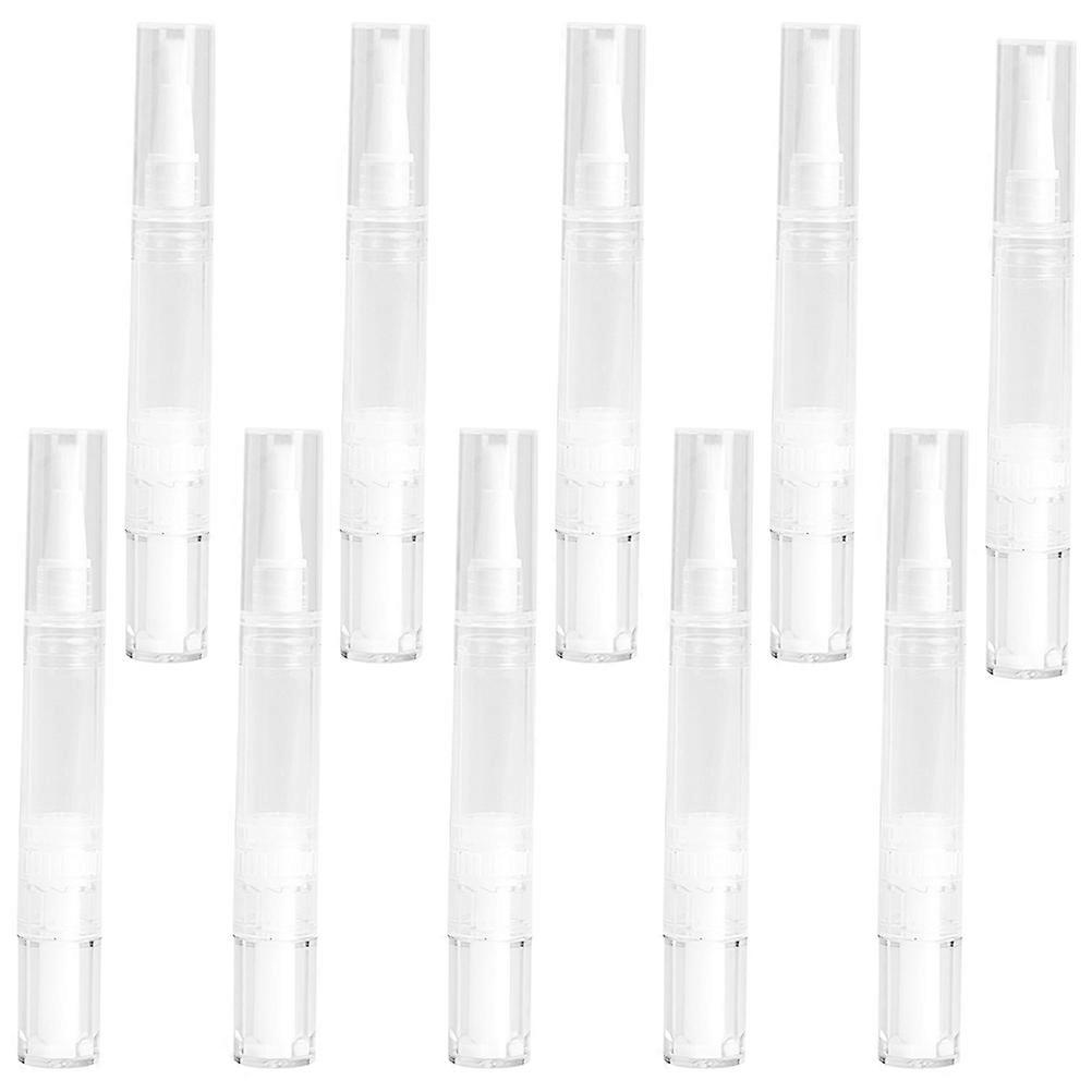 10pcs Transparent Twisting Pens Cosmetic Refillable Container Lip Gloss Applicator Empty Tubes(5ML)