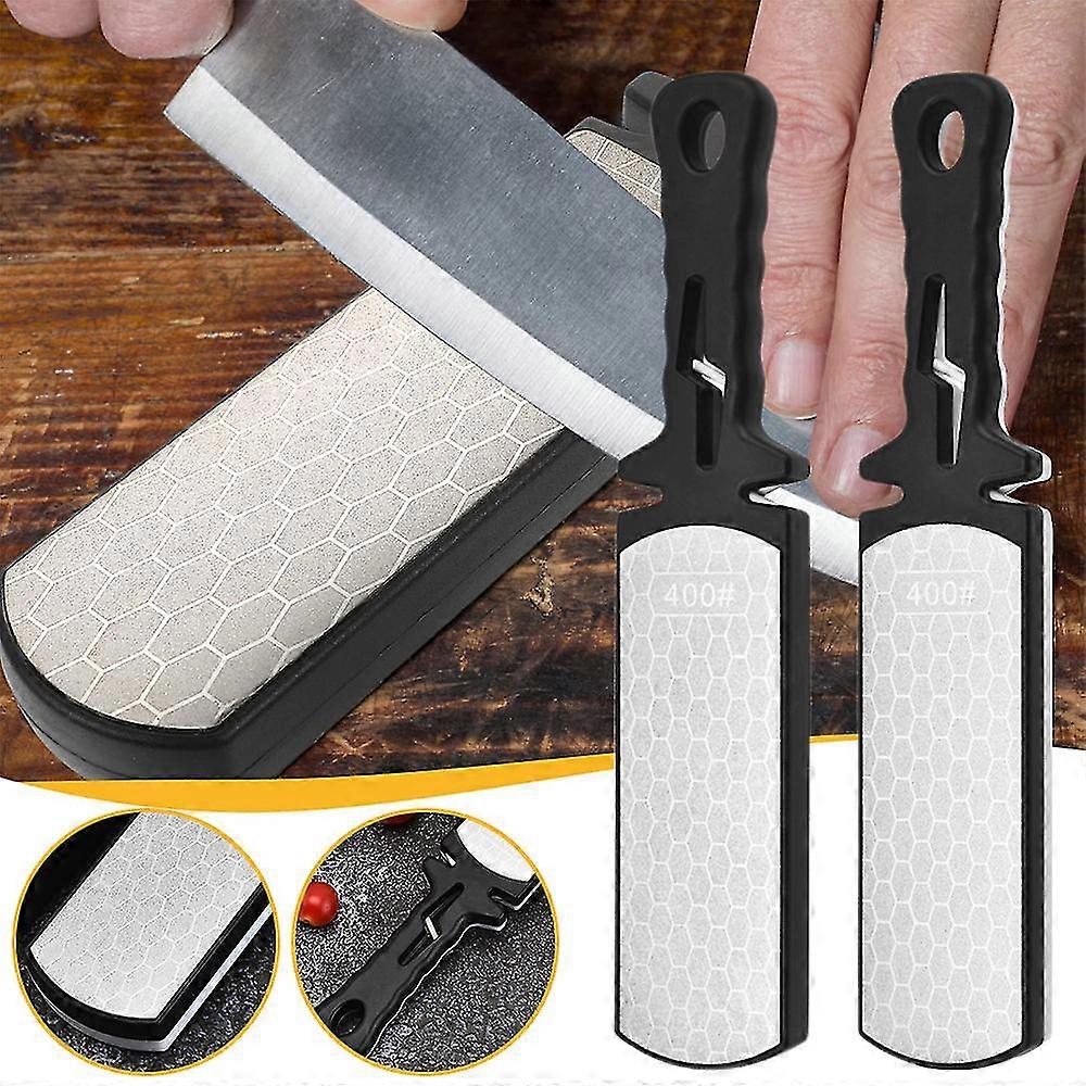 Double-sided Diamond Sharpening Stone, Portable Knife Sharpener Stone Whetstone For Kitchen Knives Sharpen Tools
