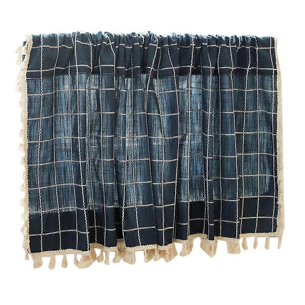 Stylish Lattice Short Curtain Pretty Window Curtain Practical Hanging Curtain