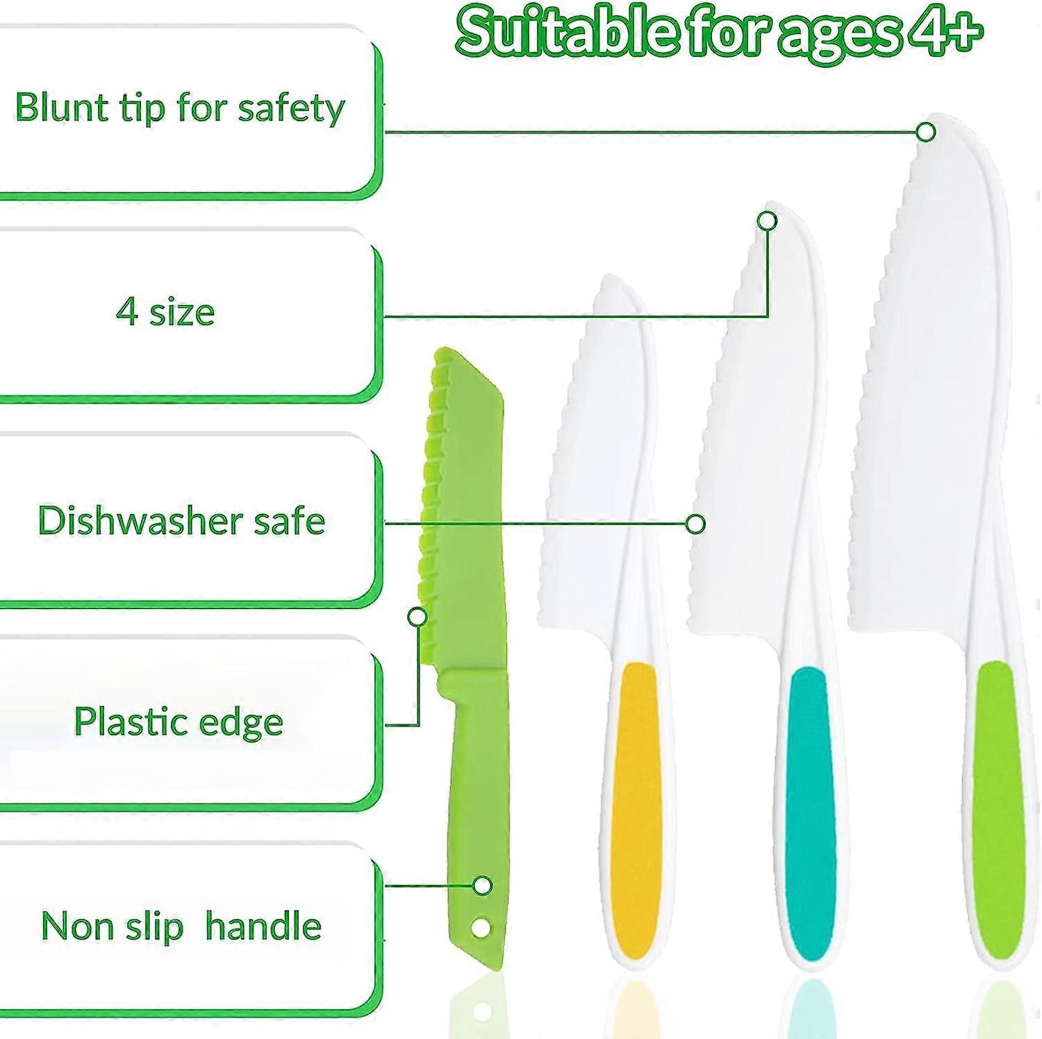 Lot de 8 couteaux de cuisine pour enfants - Pour couper et cuire des