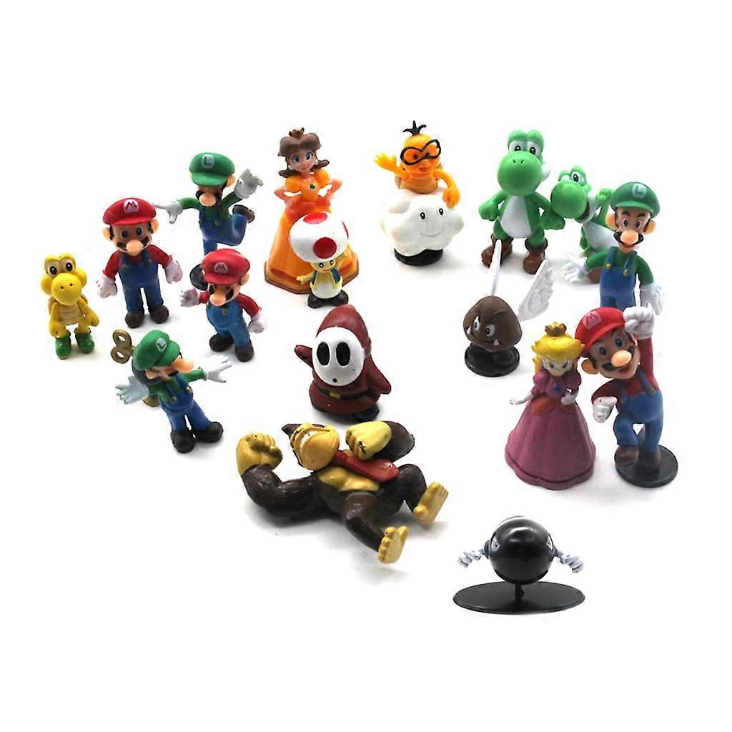 PPIAO 18Pcsスーパーマリオブラザーズアクションフィギュア漫画