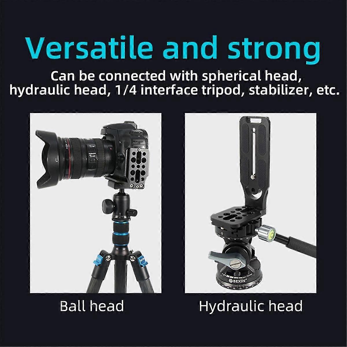 Foldable Universal Camera L Bracket Shot Release L Plate 1/4 In Screw Compatible For