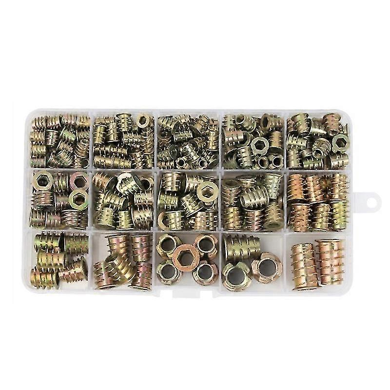 230pcs Threaded Inserts Nuts Wood Insert Assortment Kit M4/m5/m6/m8