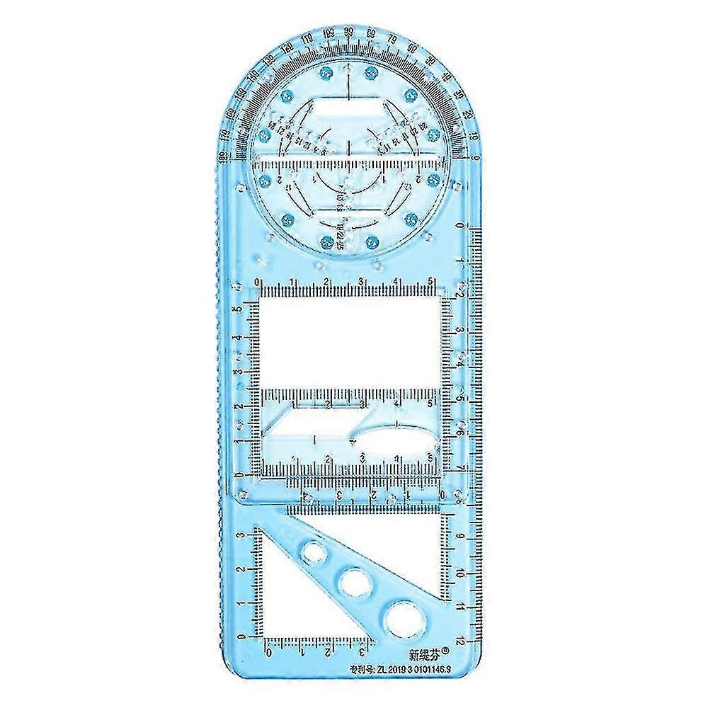 Multi Purpose Drawing Ruler Mathematics Geometric Drafting Measuring Teaching Tool