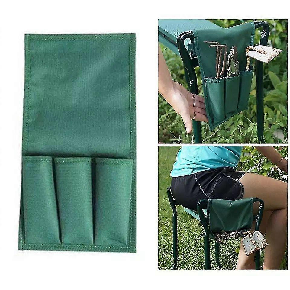 (バッグのみ)ガーデニングひざまずくポケット、ガーデンひざまずくスツール、折り畳み式座りスツールガーデニングひざまずく椅子サイドツールキットサイドキット大ツールポケット