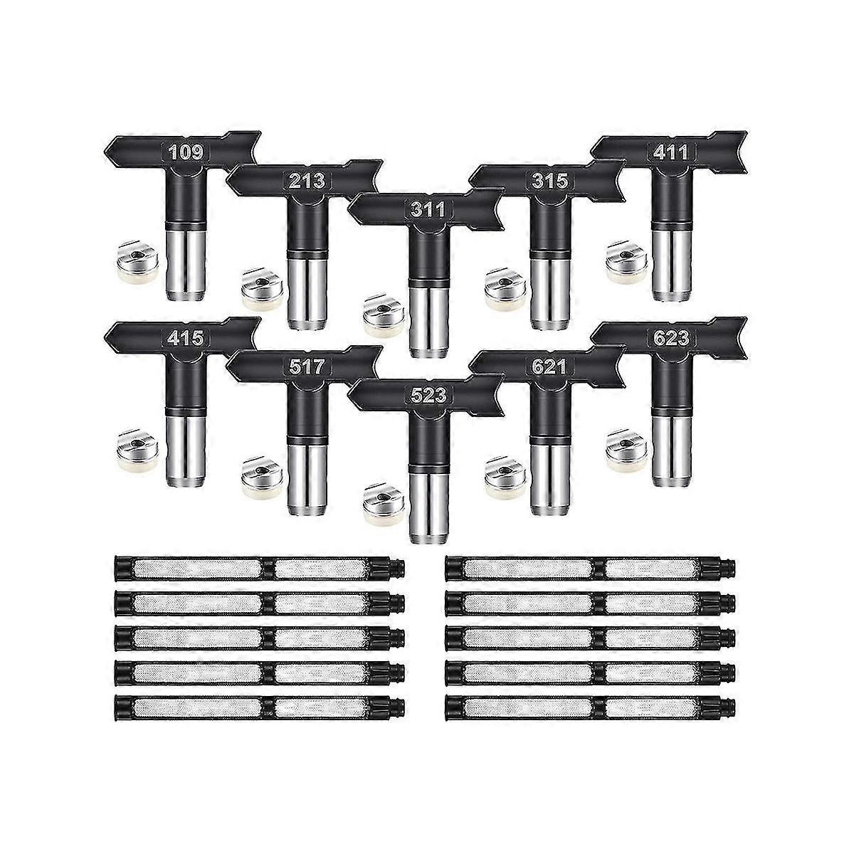10pcs Spray Tips Airless Paint Sprayer Nozzle Tip And Filter Reversible Spray Tip Paint For Airless
