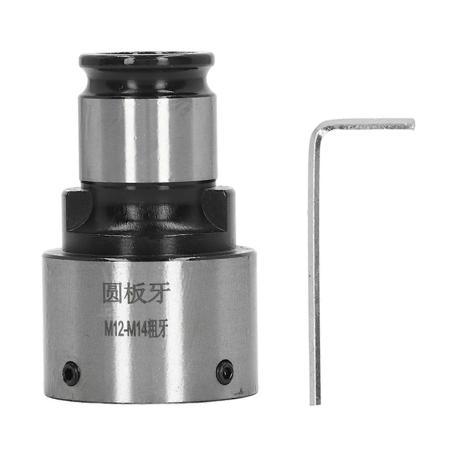 Round Die Chuck 31mm OD Interface Carbon Steel Precise Lathe Tool Round Die Tapping Collet Coarse Thread