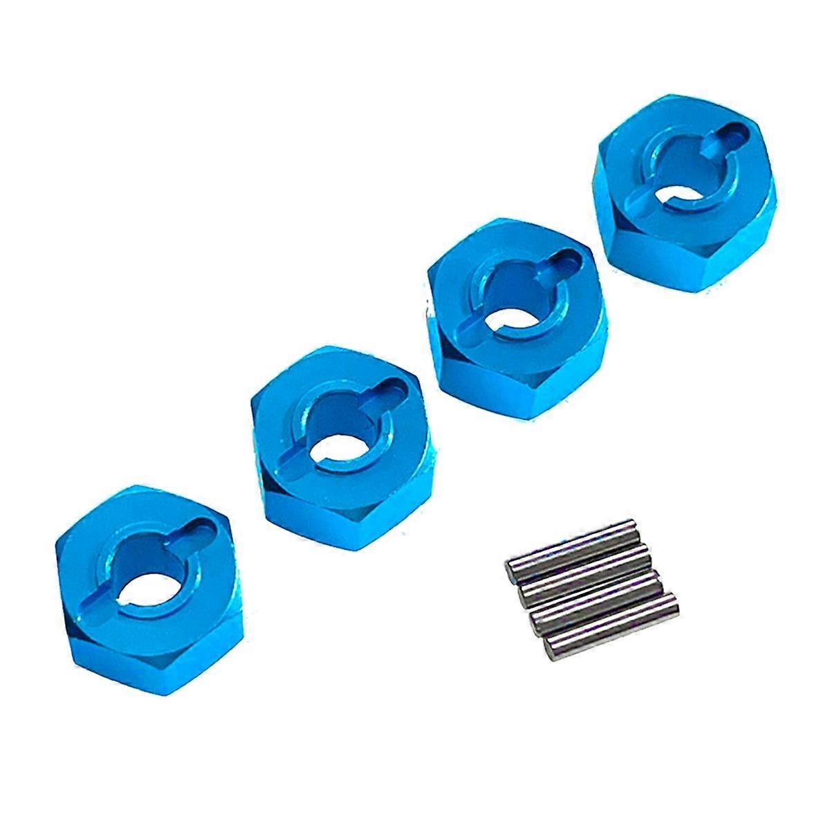4Pcs for 1/14 1/16 14210 14303 16207 16208 Remote Control Car Accessories 12mm Hex Connector Blue
