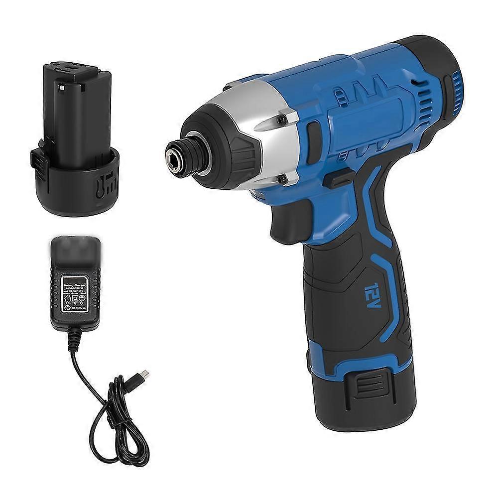 Cordless Impact Driver Kit, 1/4' Hex Power Impact Drill with 2.0Ah/ 12V Li-ion Battery, 1-Hour Fast