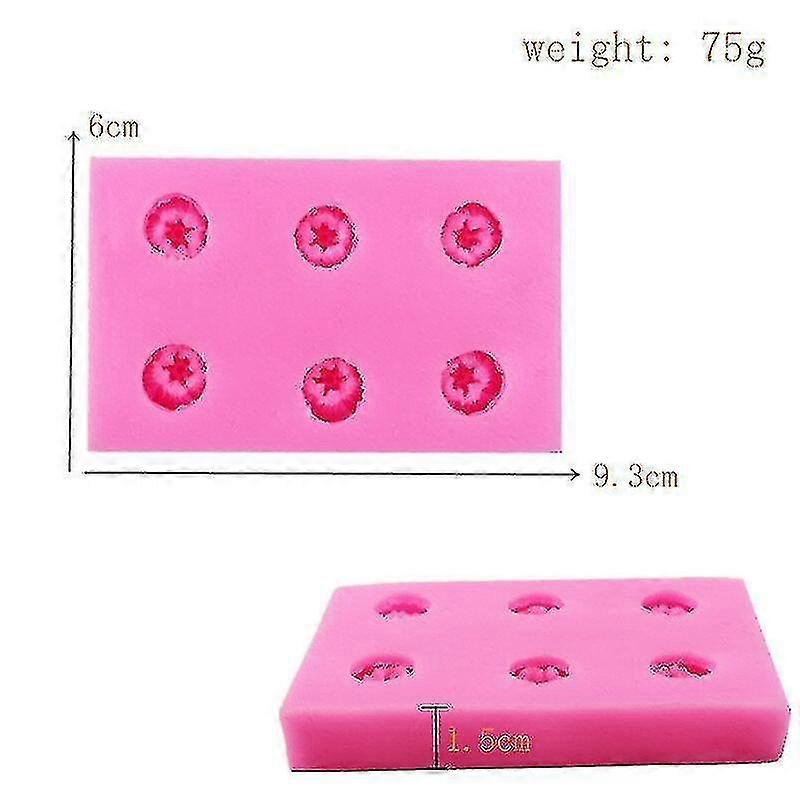 Miniowl-the New 6-hole Mini Cherry Blossom Shape Drop Glue Mold  - 1pc