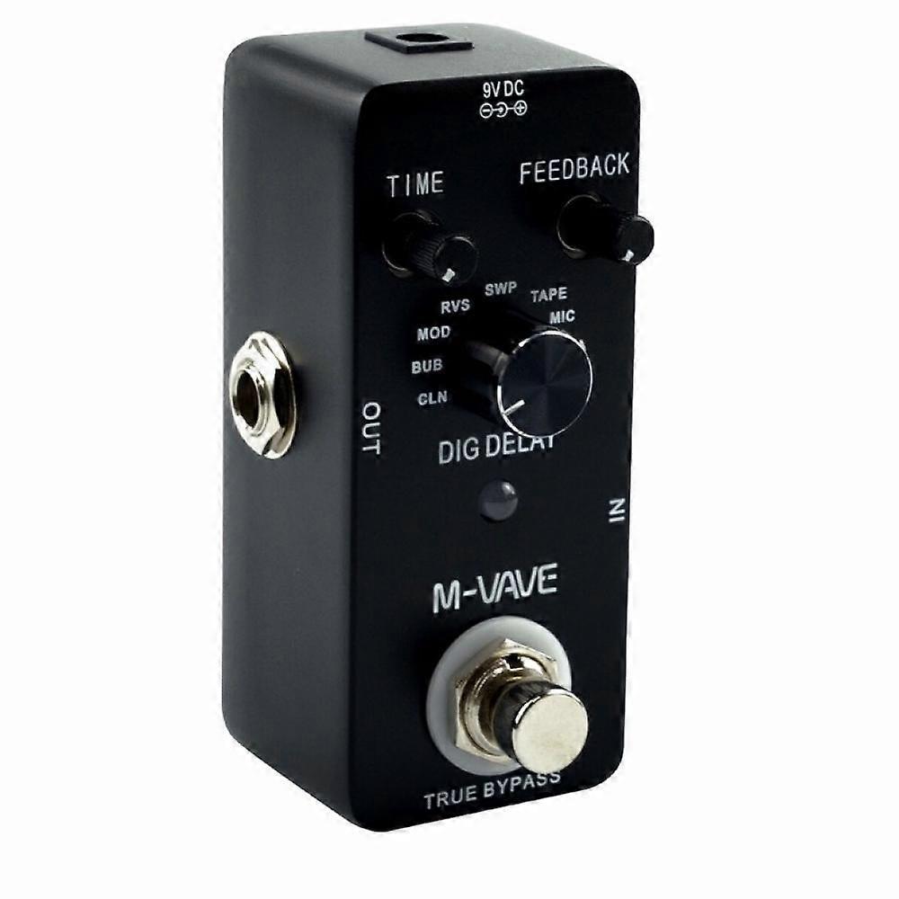 M-VAVE Guitar Effect Pedal DIG DELAY Digital Delay with 9 Delay Effects True Bypass Full Metal Shell Pedal Cuvave Cube Baby