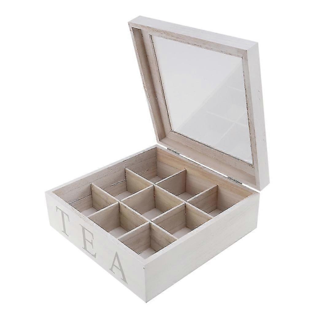 Tea Box Stora Container With Lid 9-comment Kit Iser Tea Bag Stora Hold