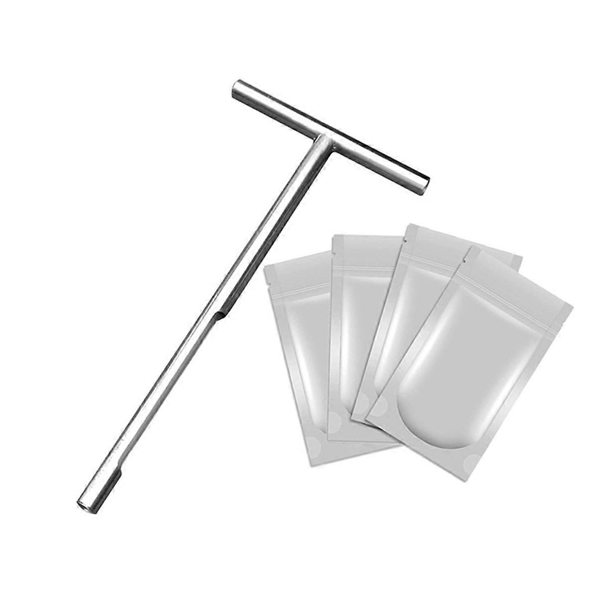 Soil Probe with Small Soil Sampling Bag, Soil Sampling Probe Pole, Ground Probe for Soil Testing Sampling
