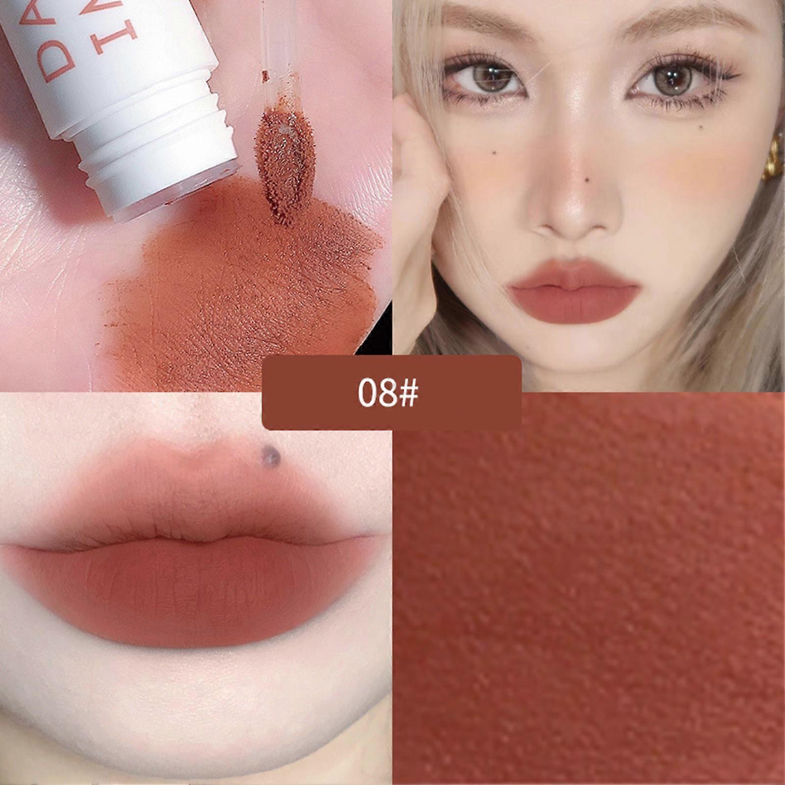 Students Party Lip Glaze Matte Velvet Lipsticks Non-Sticky and Non-Fading Lipsticks for Birthday Valentine\'s Day Gifts