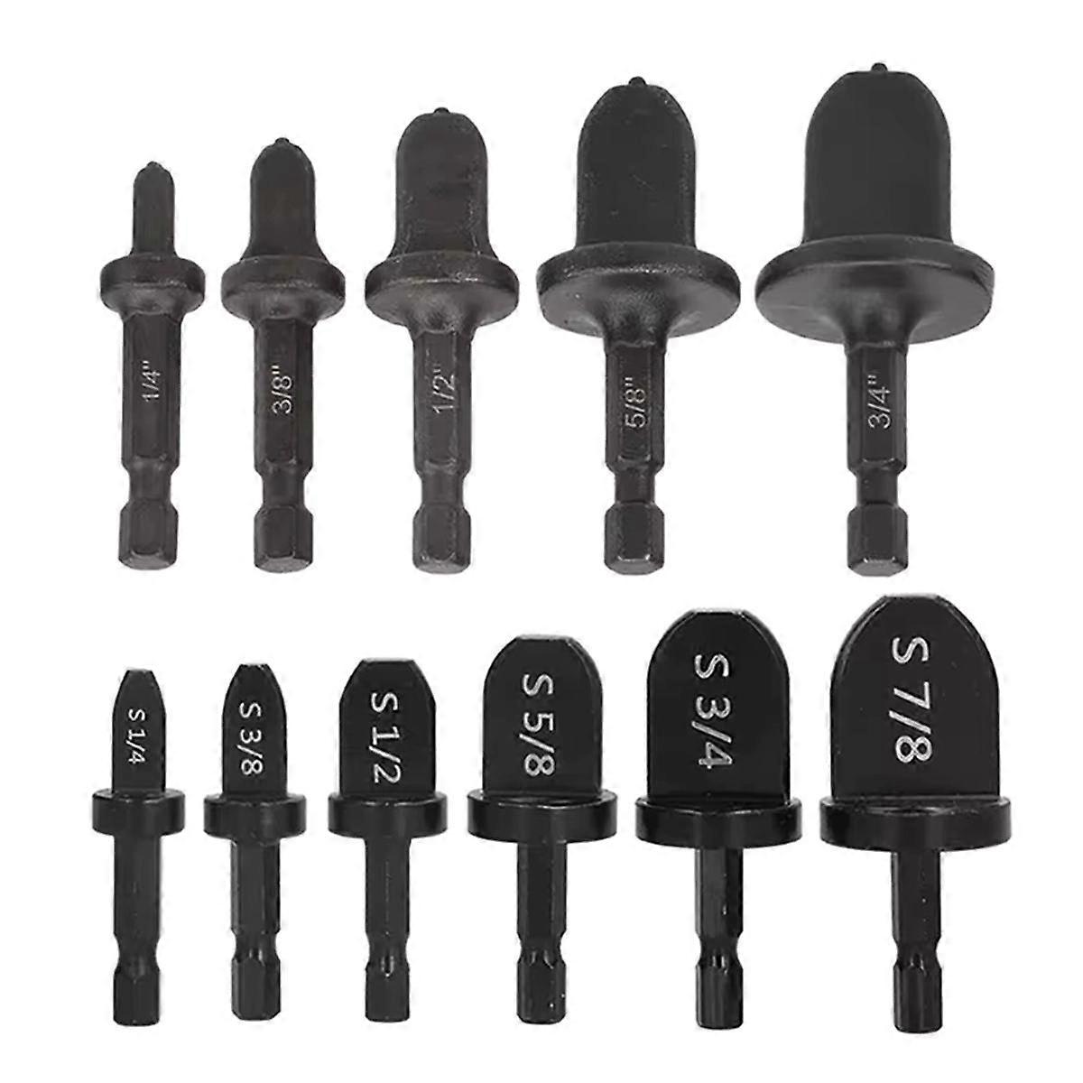 11-Piece Copper Tube Expander Set Bearing Steel Hexagonal Shank Drill Copper Tube Expander Soft Cop