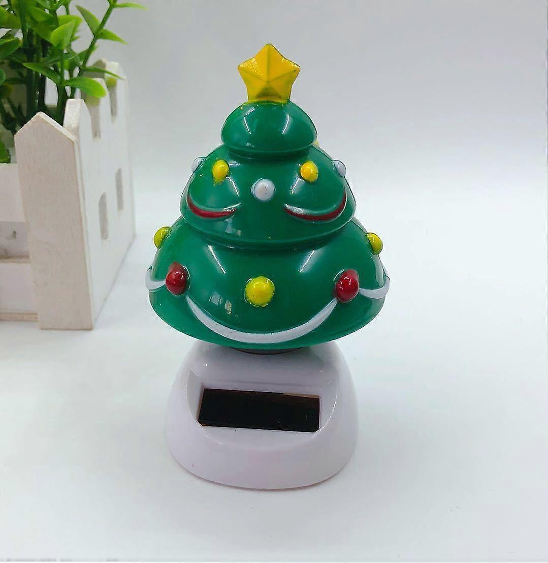 ZK30 Mașină de Crăciun Decorațiuni interioare Accesorii auto Drăguț Solar Powered Dans Swinging Bobble Doll Jucărie Desene animate ornamente cadou