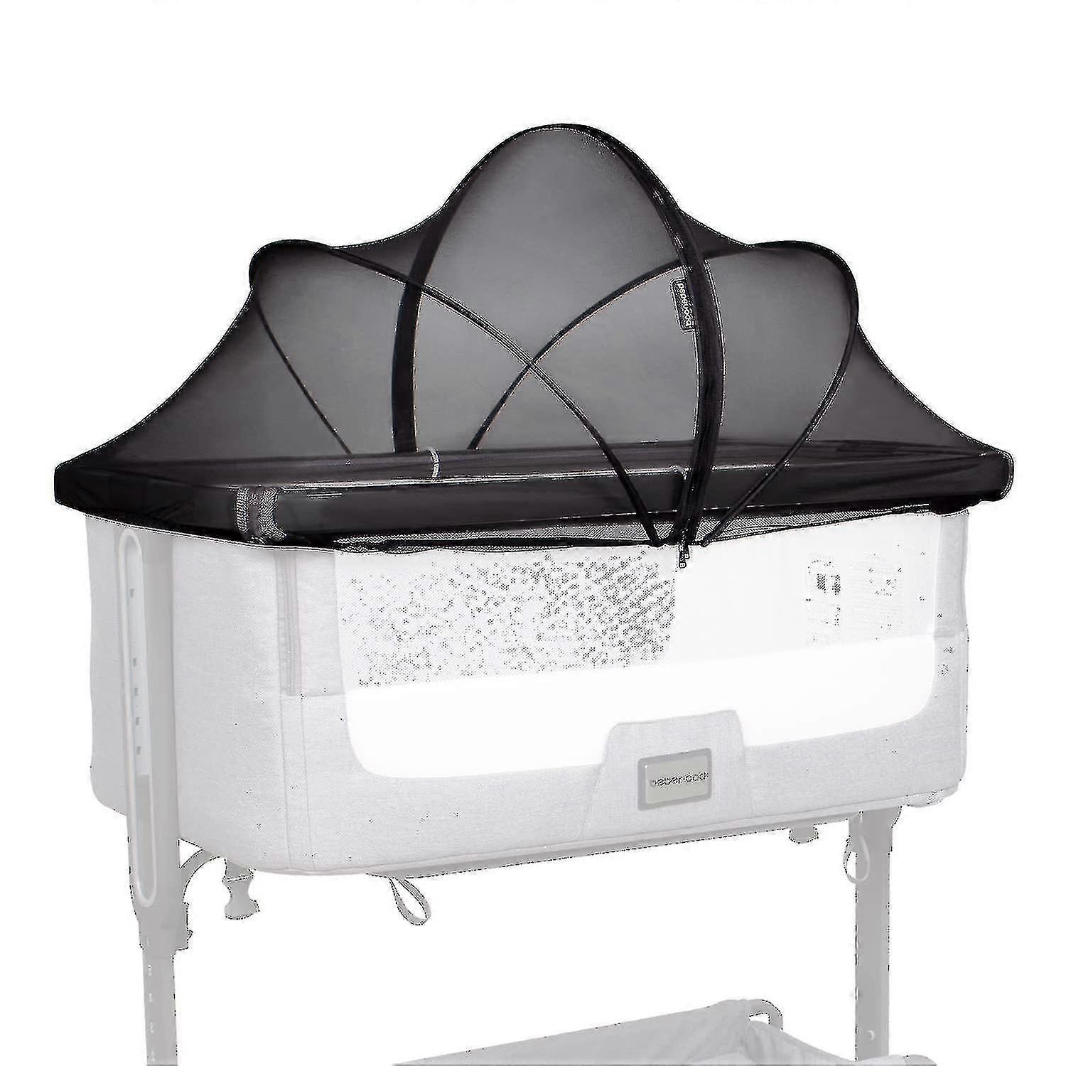 Bassinet Κάλυμμα κουνουπιέρας για μωρό Bassinet Cover για να κρατήσει τις γάτες έξω Κουνουπιέρα για Bassinet/Bedside Sleeper/Travel Cribs (Μαύρο) IUF