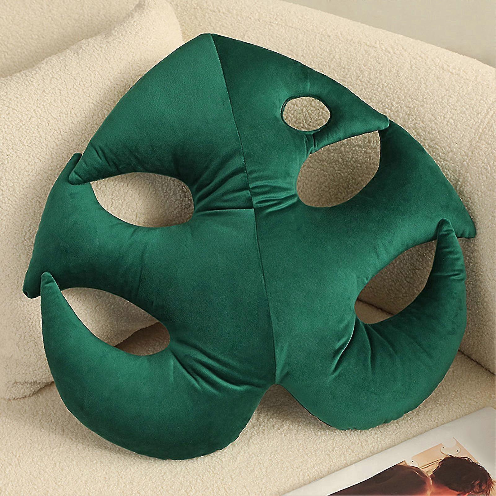 Throw Pillow Soft Comfortable Hidden Zipper Green Plant Shaped Sofa Pillow Cushion Home Decor Kaesi