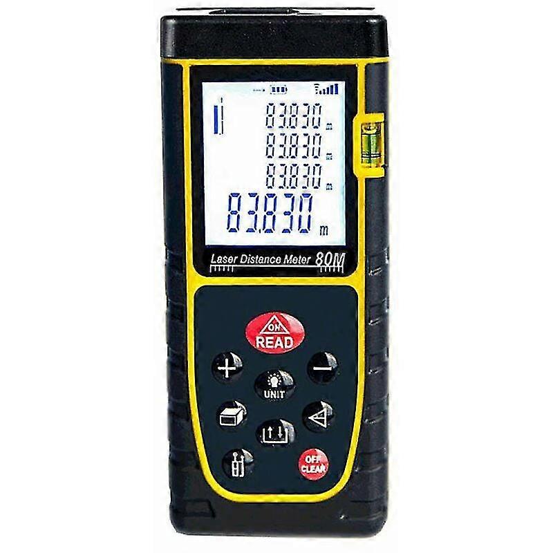 Laser Distance Meter 40m Portable High Precision Laser Distance Meter Infrared Measuring Meter, Yellow