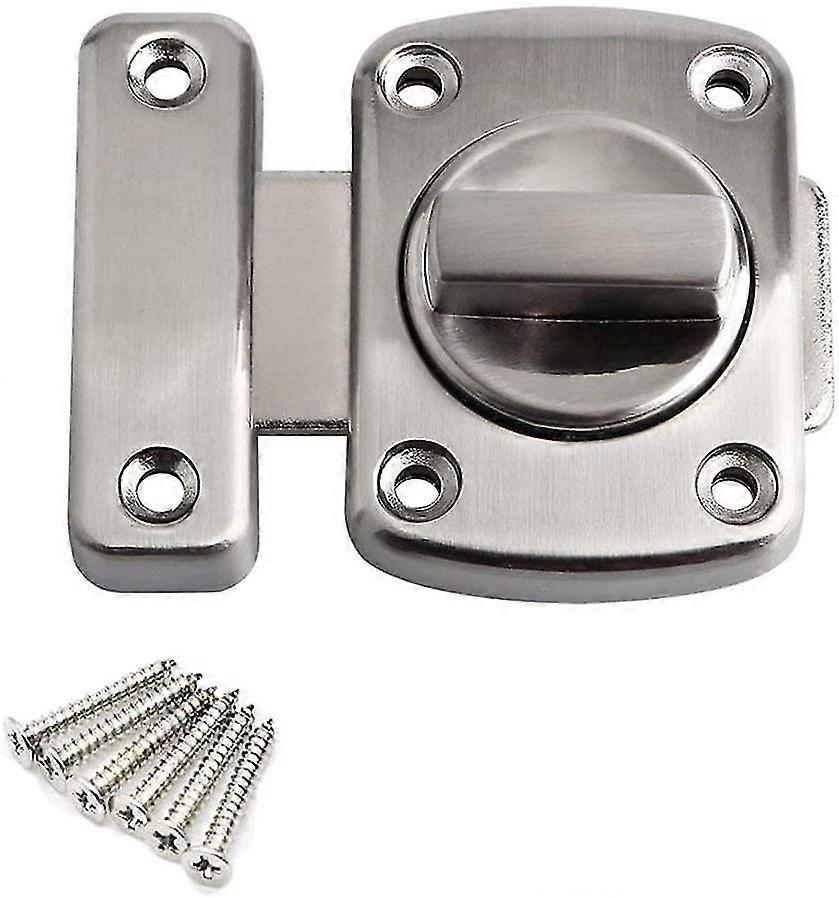 Rotary Door Latch Turn Latch Door Lock Window Security Door Latch, Brushed Finish, Black