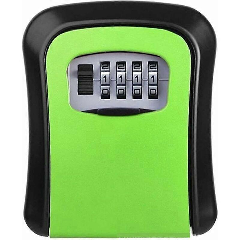 Key Safe Box Password Key Lock Box Wall Mounted Zinc Key Box Key (Color : Green)