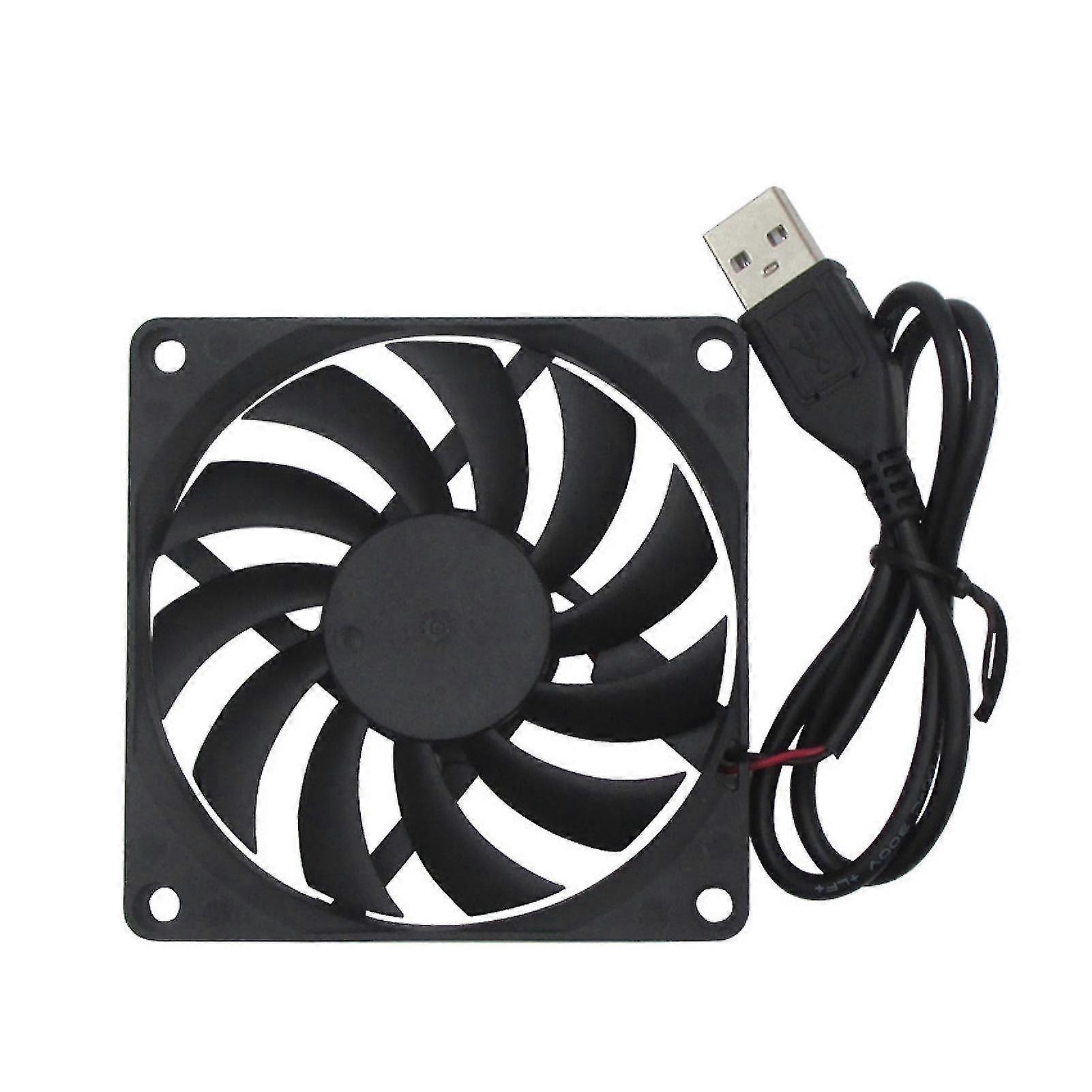 Cooling Fan Usb Connector Universal 5v 8cm Router Computer Case Heatsink For Pc