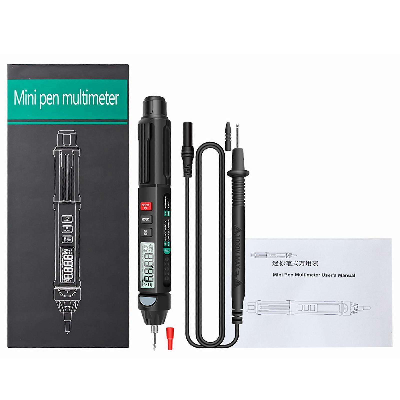 A3008 Pen Multimeter 6000 Counts Digital Multimeter Meter Tester with LCD Display Backlight Flashlight Voltage Current