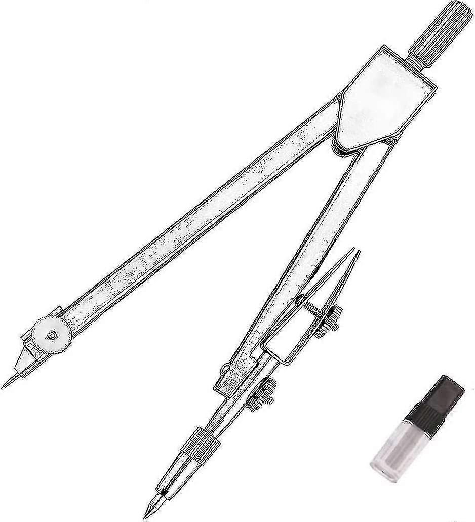 Drawing Compass Math Geometry Too,drafting Compass Includes Extra Lead Refil,metal Drafting Compass Precision Spring Bow Drawing,math Geome