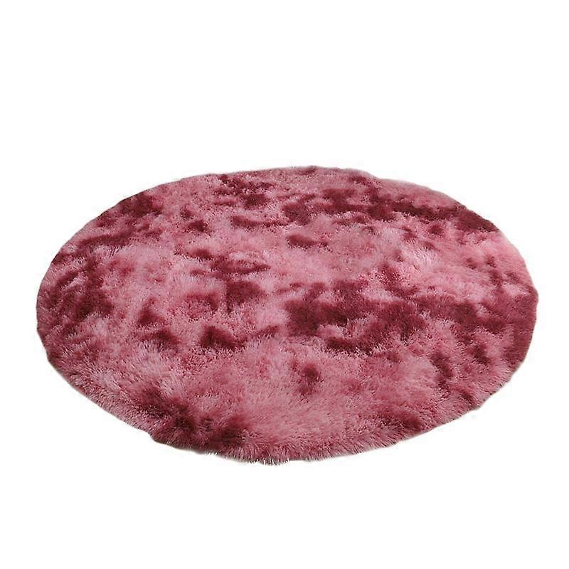 1PC Fluffy Soft Round Circle Room Bedroom Decor Rug Tie Dye Plush Shag Carpet Floor Mat