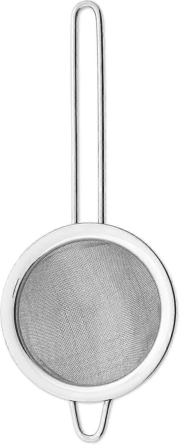 shiny stainless steel tea strainer diameter: 75 mm, silver