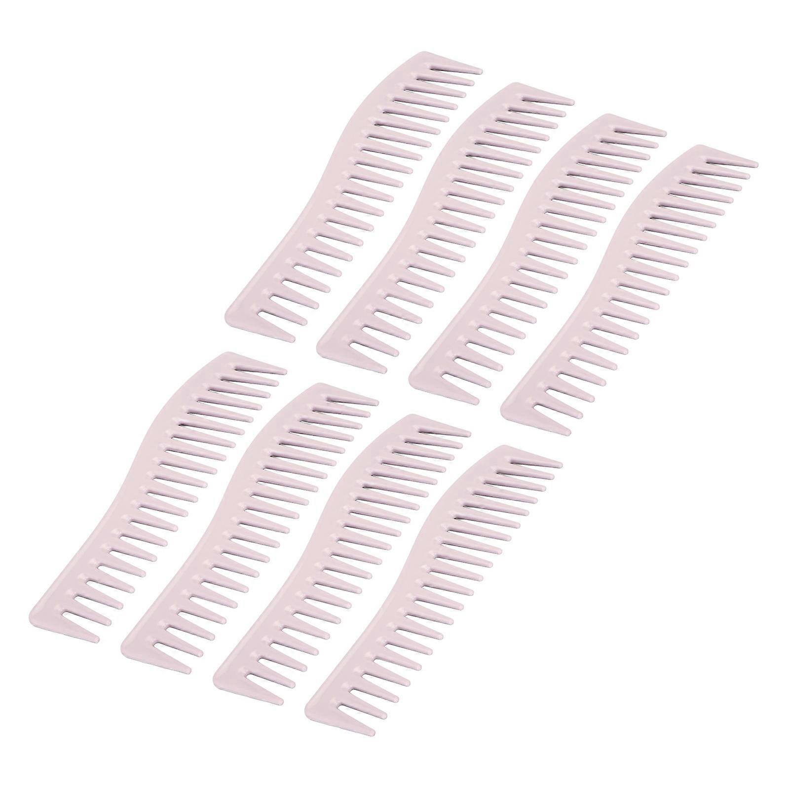 8pcs Wide Tooth Comb ABS Hair Detangling Comb Portable Compact No Handle Shampoo Styling Comb for Home Travel