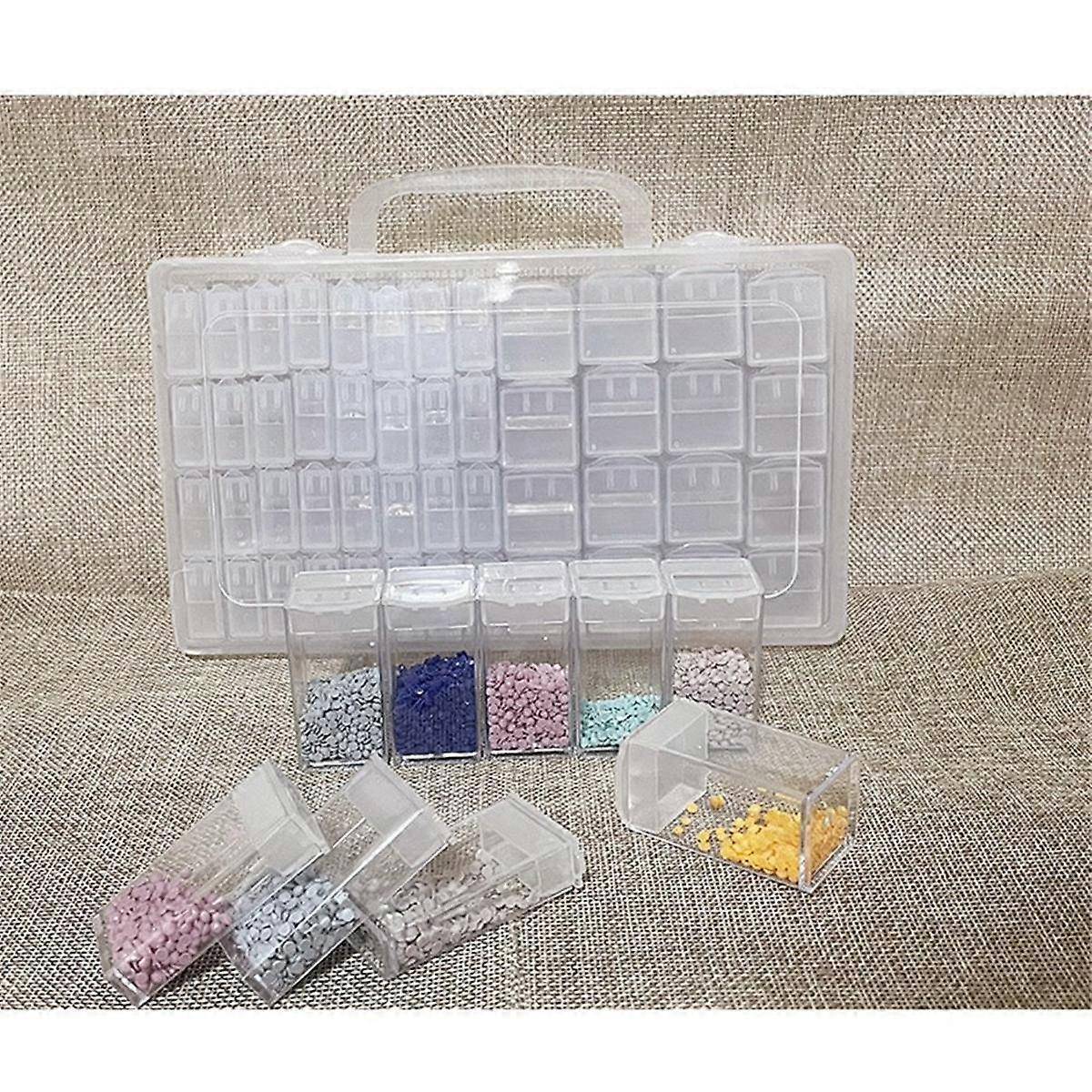 48 Slots Seed Storage Organizer in 2 Sizes with Label Stickers, Durable Portable Seed Container Box