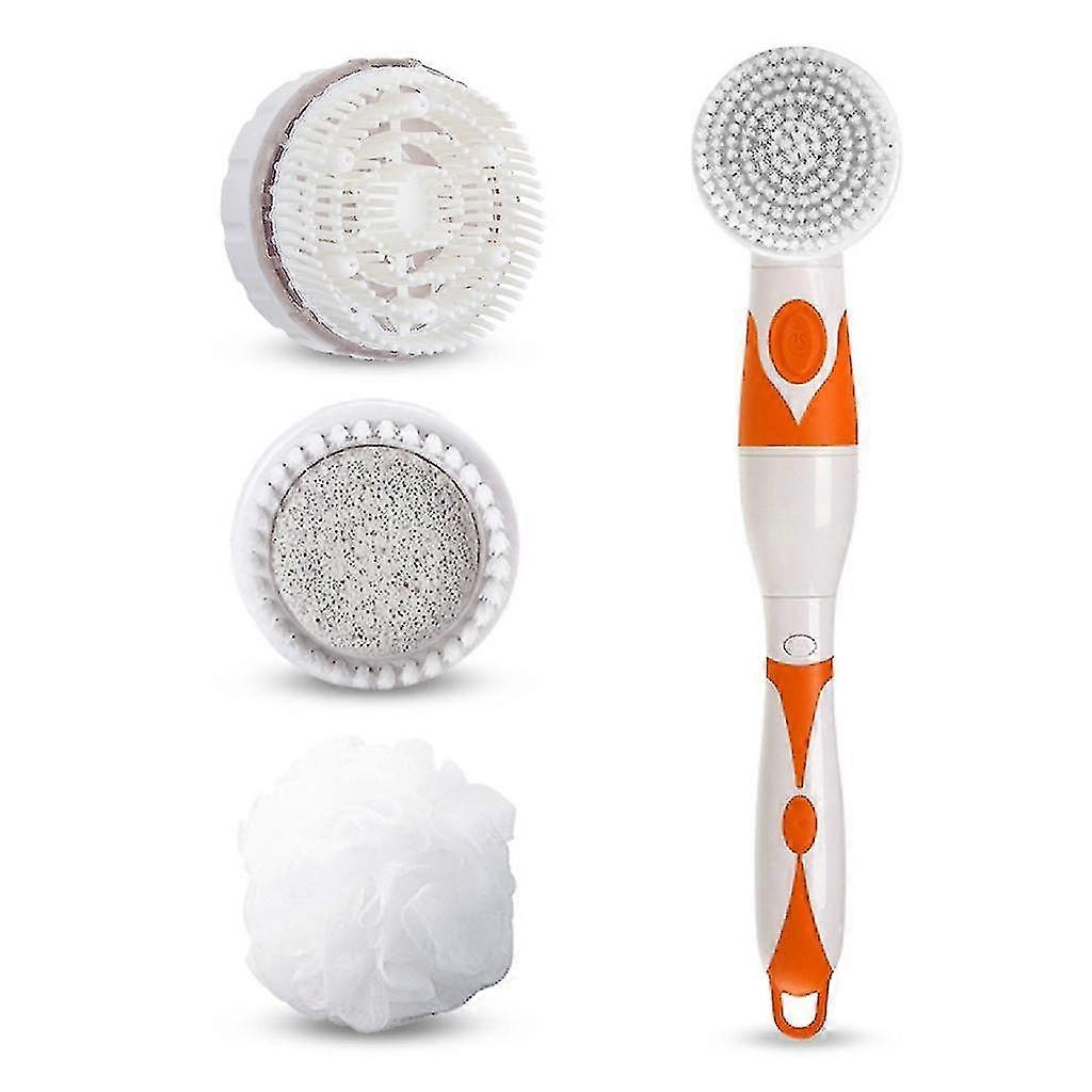 Usb Rechargeable Electric Shower Brush Replacment Brush Heads Kit