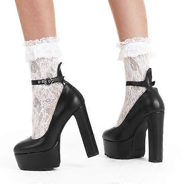 Lamoda Above Average Platform Heels Black - LMF 3100 - BlackPU - UK4