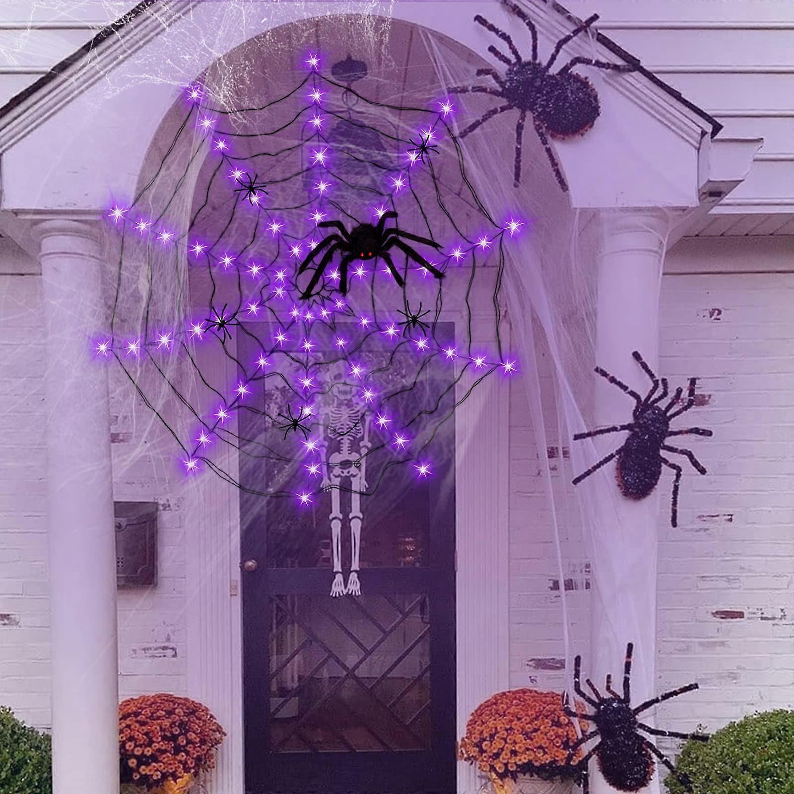 2022 Halloween Spider Web Decorative String Lights