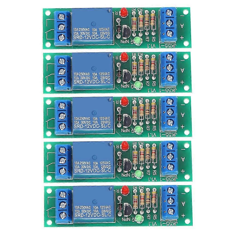 5 Pcs Relay Module One Channel Relay Expansion Module with Optocoupler Isolation 10A 250V