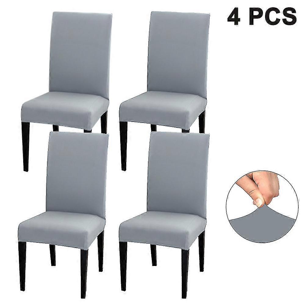 4 حزمة الطعام كرسي Slipcovers تمتد قابلة للغسل القابلة للإزالة