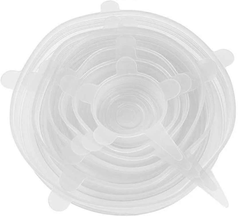 6個シリコーンストレッチリッド伸縮シリコーンカバー