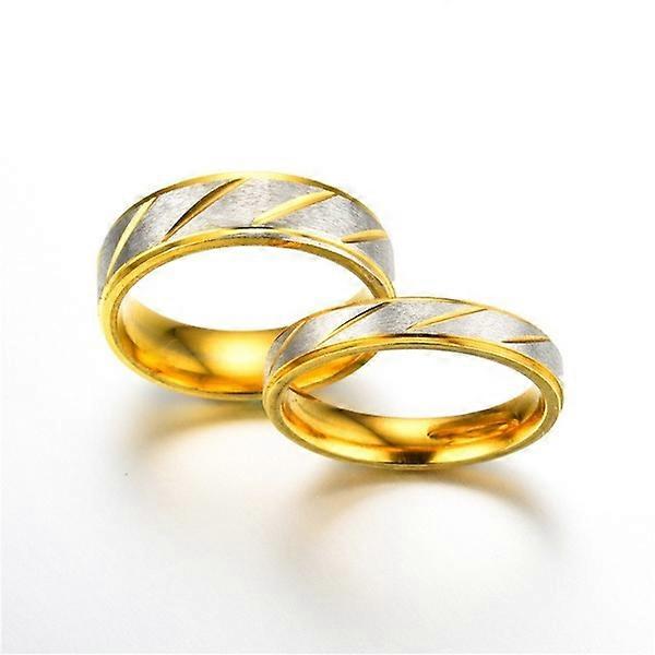 Ny ring rostfritt stål Par Ring Mode Batch Randig Ring Smycken