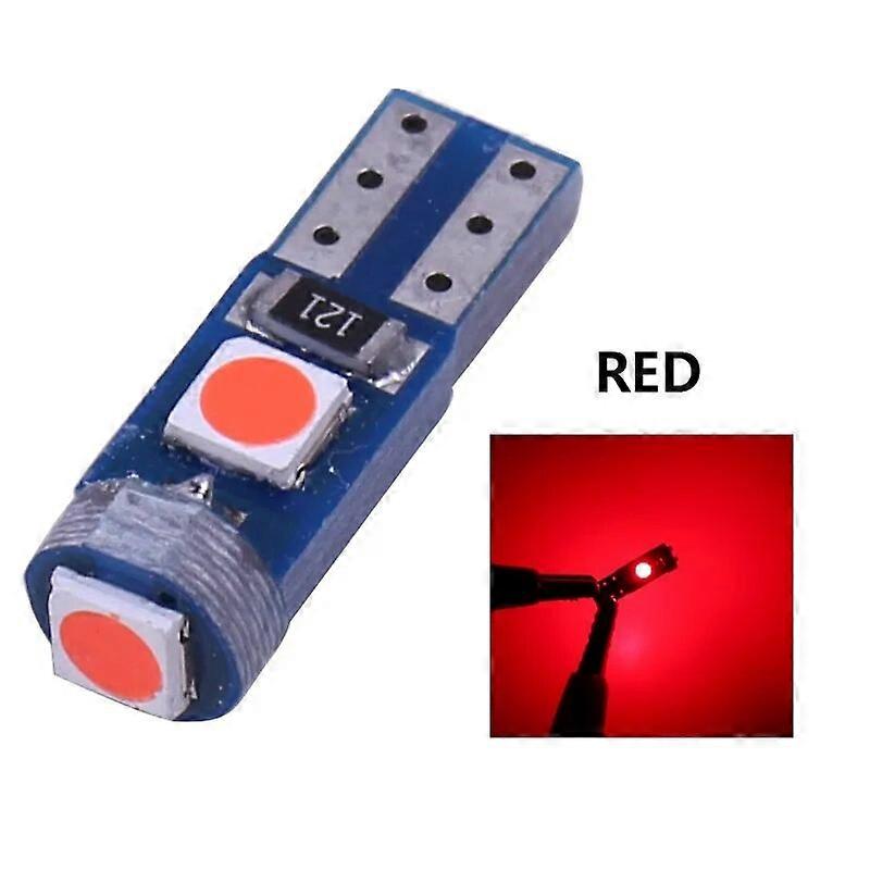 200pcs T5 Led Bulb 3SMD 3030 Chips Super Bright Car Board Instrument Panel Lamp Auto Dashboard Warming Indicator Wedge Light 12V