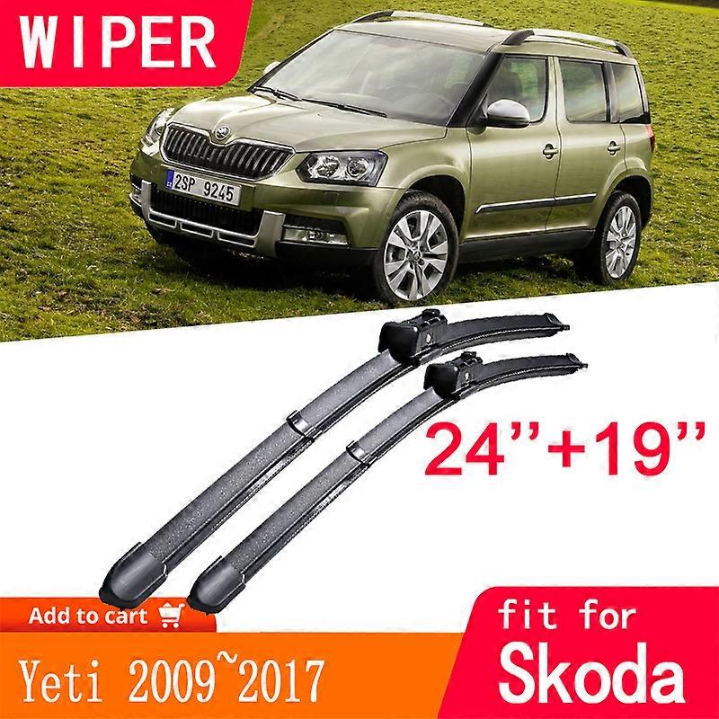 Front Wiper Brooms for Skoda Yeti, Car Accessories, For Front Windshield, for 2009 Templates ~ 2017, 2010, 2011, 2012, 2013, 2014, 2015