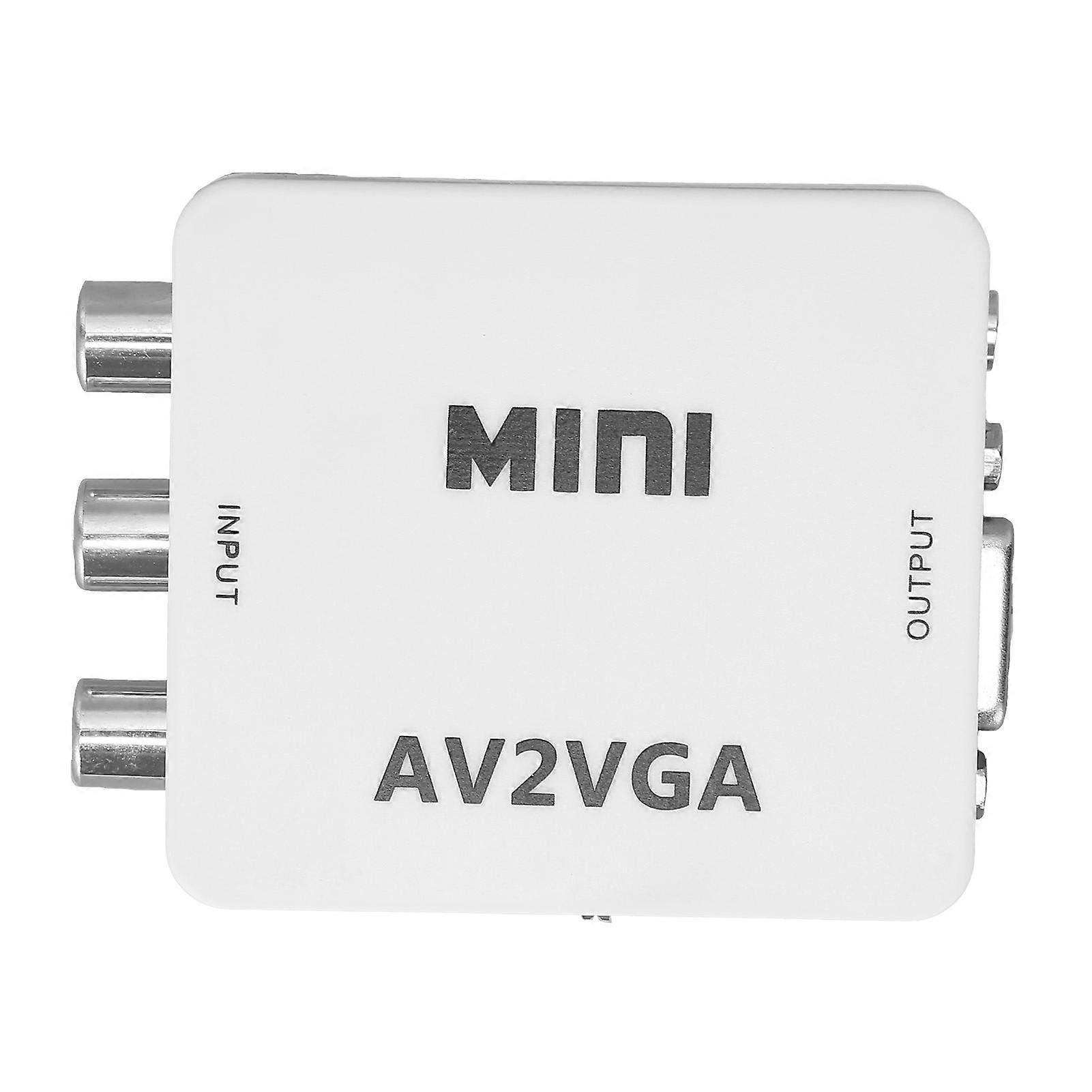 1080P Mini Video Converter AV to VGA Adapter with Data Cable for Computer to TV