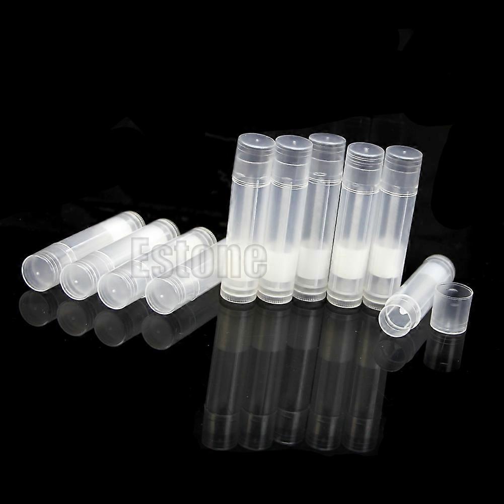 50PCS 5ML Cosmetic Empty Chapstick Lip Gloss Lipstick Balm Tube + Cap Container
